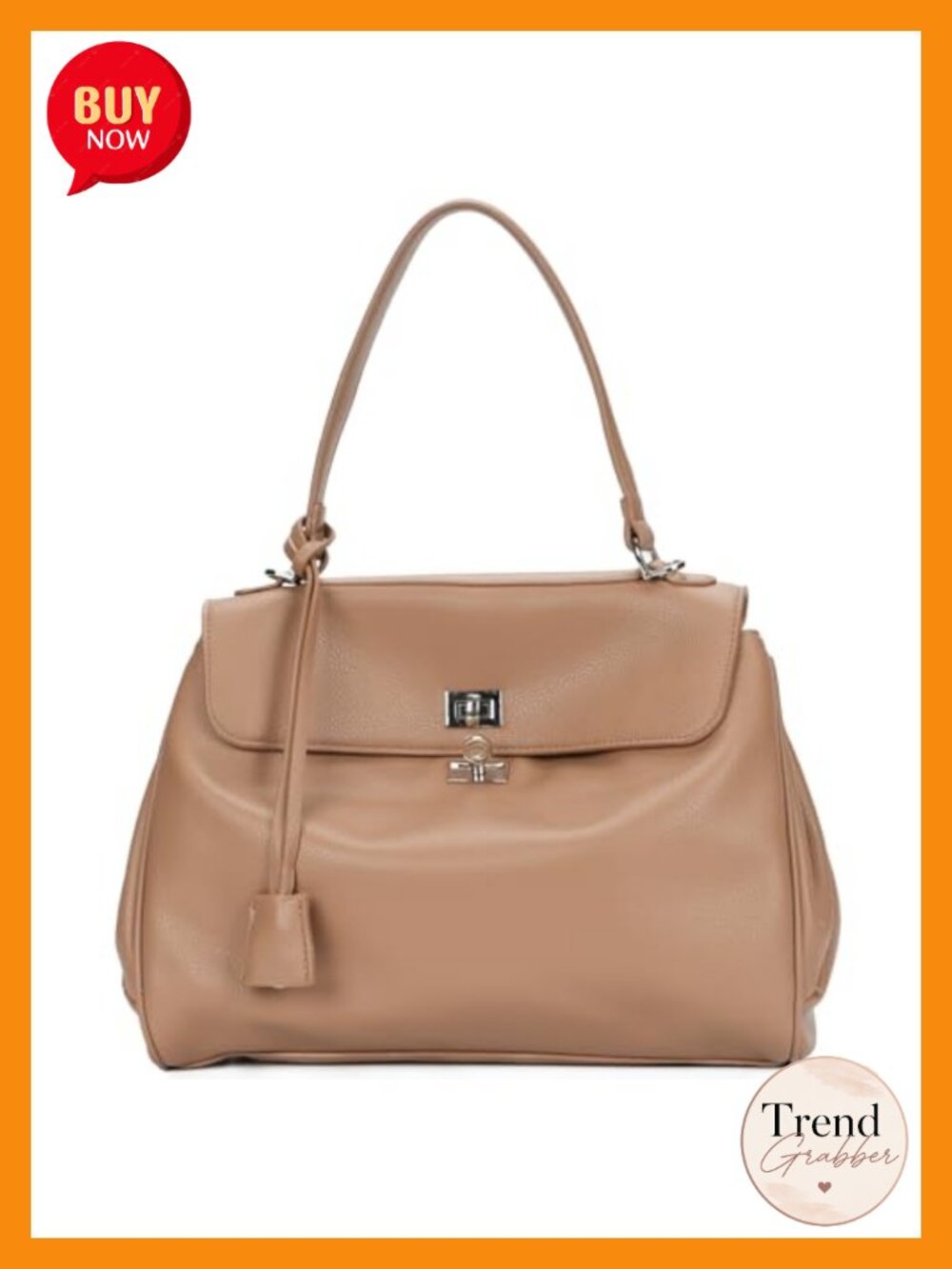 Convertible Faux Leather Tote Handbag - Crossbody Shoulder Bag with Adjustable